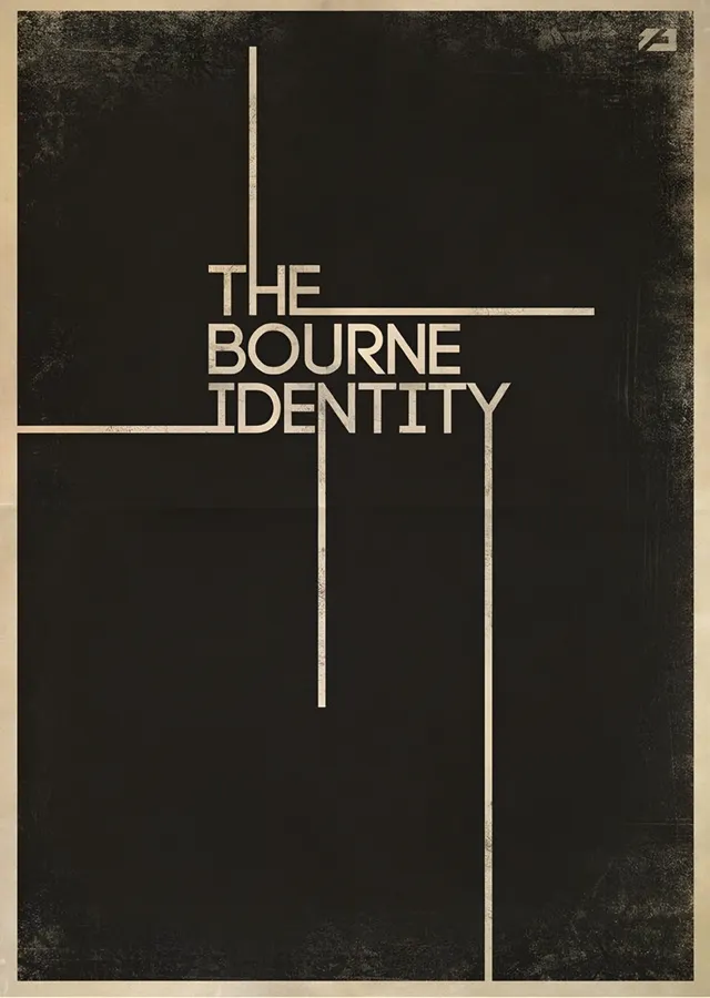 The Bourne Identity Çizgi Kompozisyon metal tablo