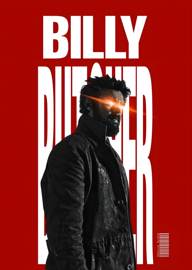 The Boys: Billy Butcher Kırmızı Afiş metal tablo