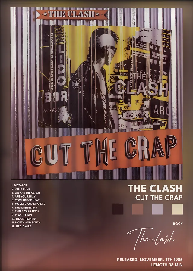 The Clash: Cut the Crap metal tablo