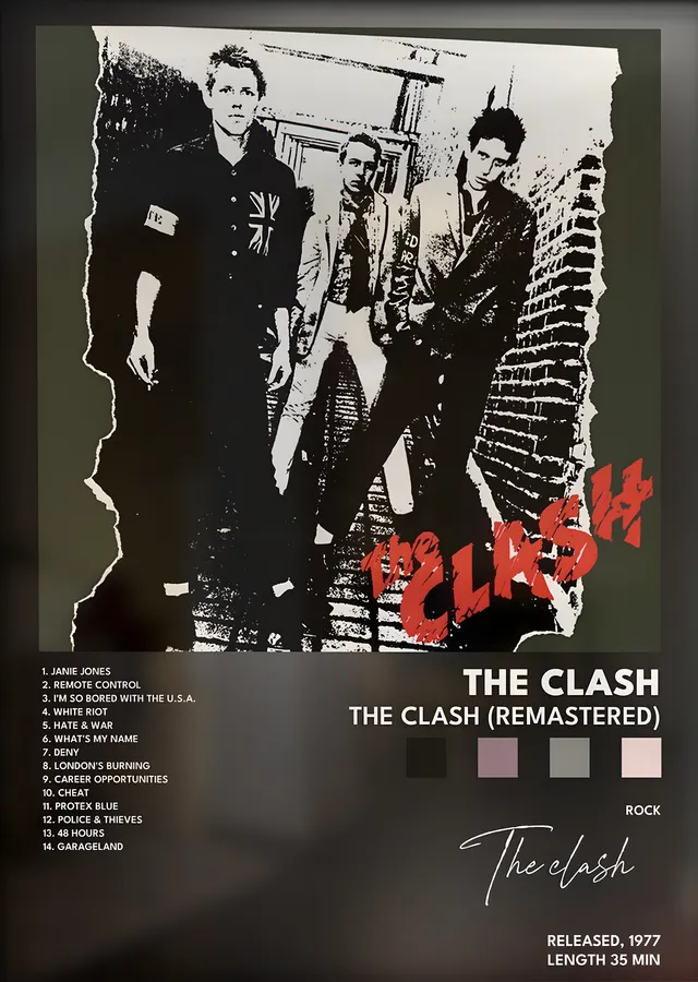 The Clash: The Clash metal tablo