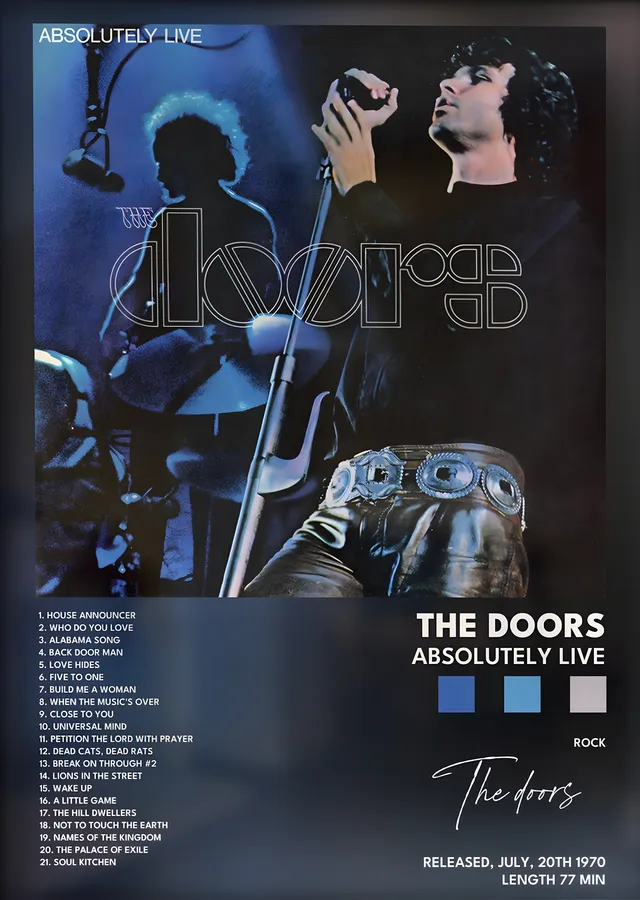 The Doors: Absolutely Live metal tablo