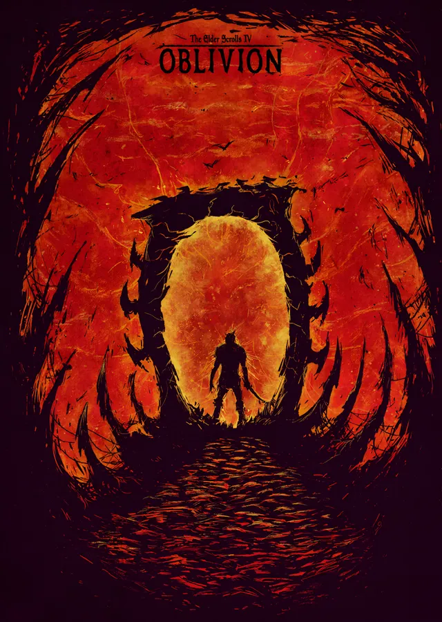The Elder Scrolls: Oblivion Kapısı metal tablo