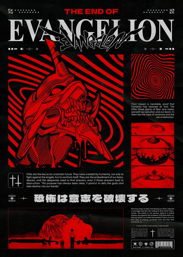 The End of Evangelion - Kızıl Baskı metal tablo