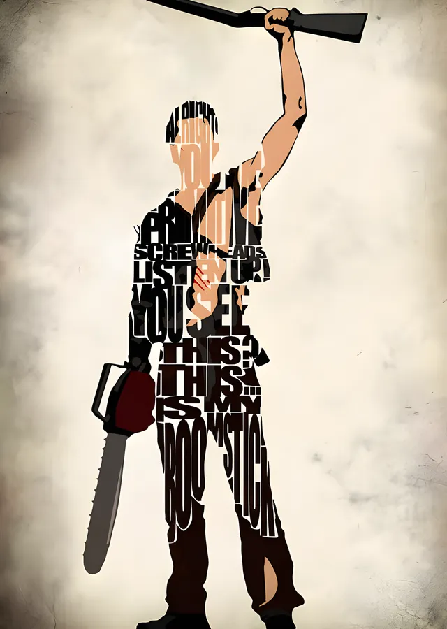 Ash - Tipografi Portre metal tablo