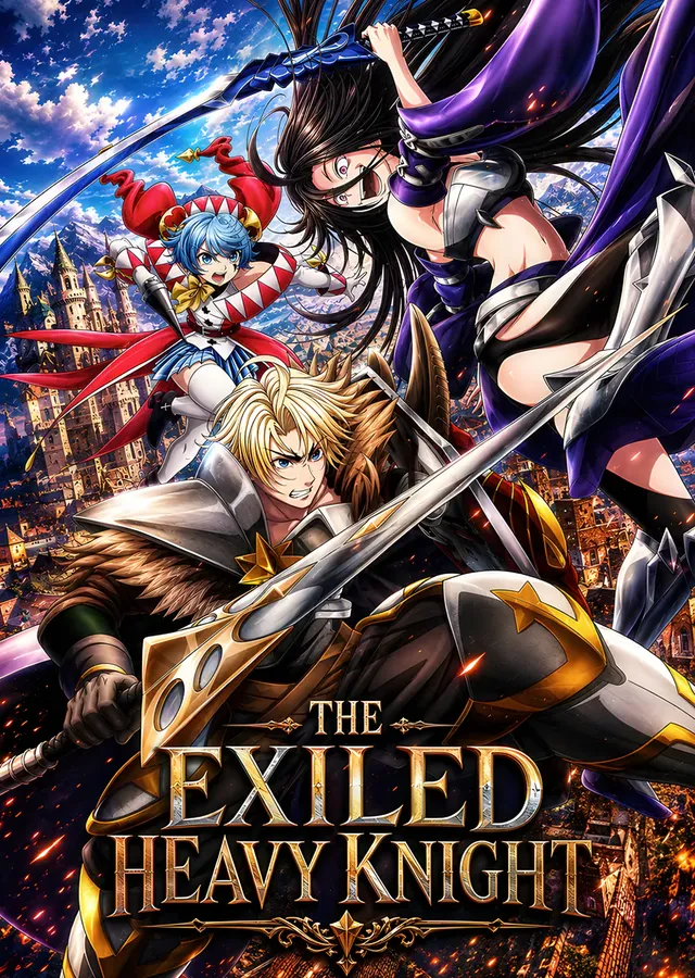 The Exiled Heavy Knight: Altın Kılıçlı Kahraman ve Kadro metal tablo