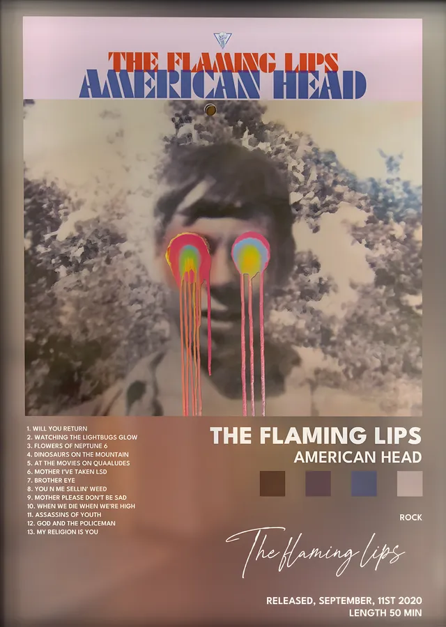 The Flaming Lips: American Head metal tablo