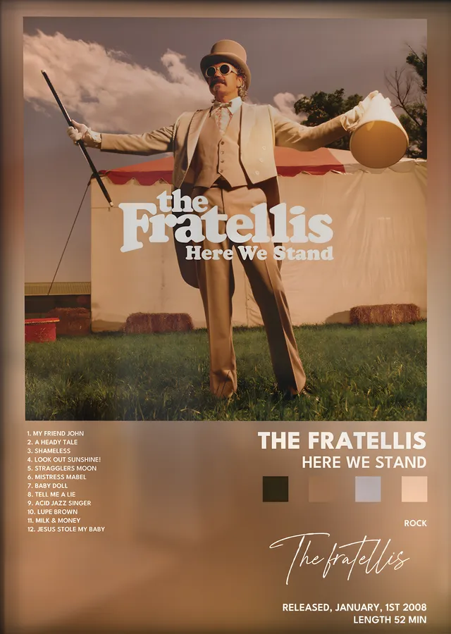 The Fratellis: Here We Stand metal tablo