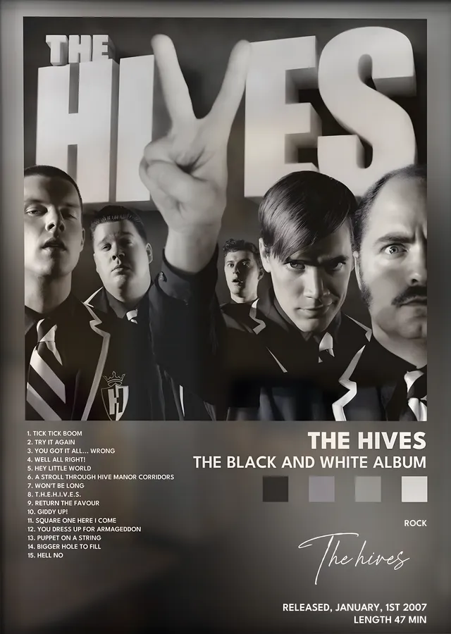 The Hives: The Black and White Album metal tablo