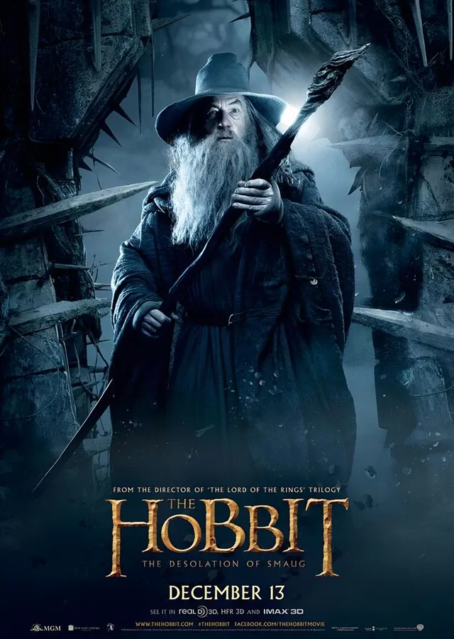 The Hobbit Gandalf metal tablo