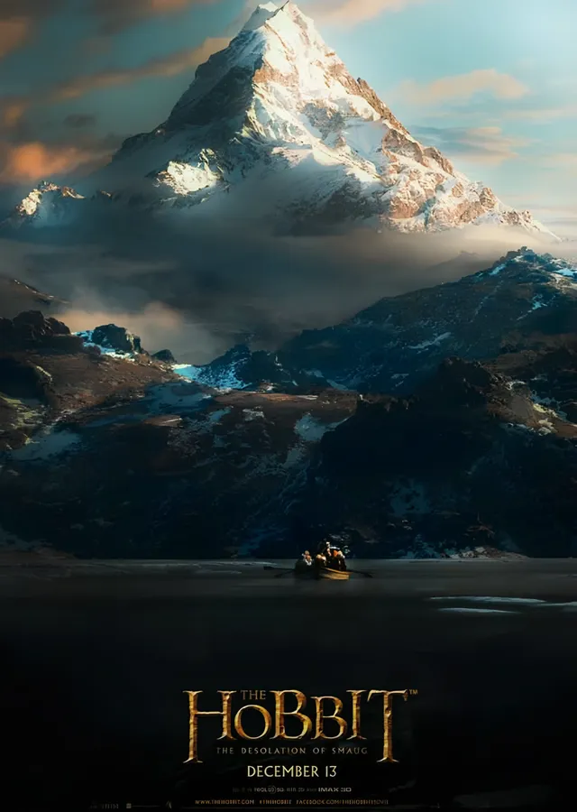 The Hobbit Karlı Zirve metal tablo