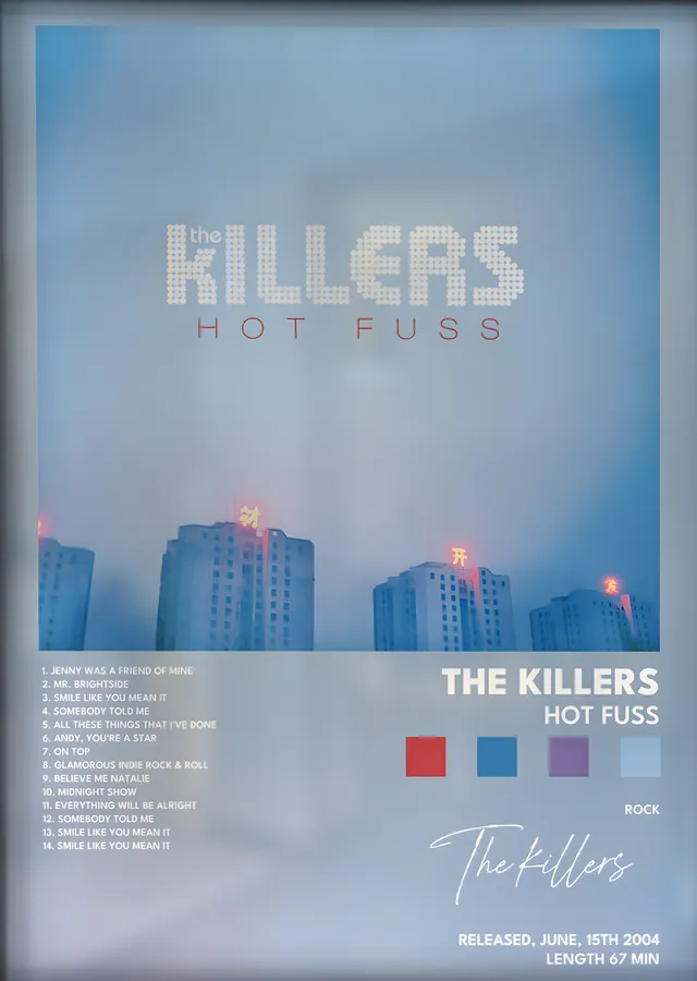 The Killers: Hot Fuss metal tablo