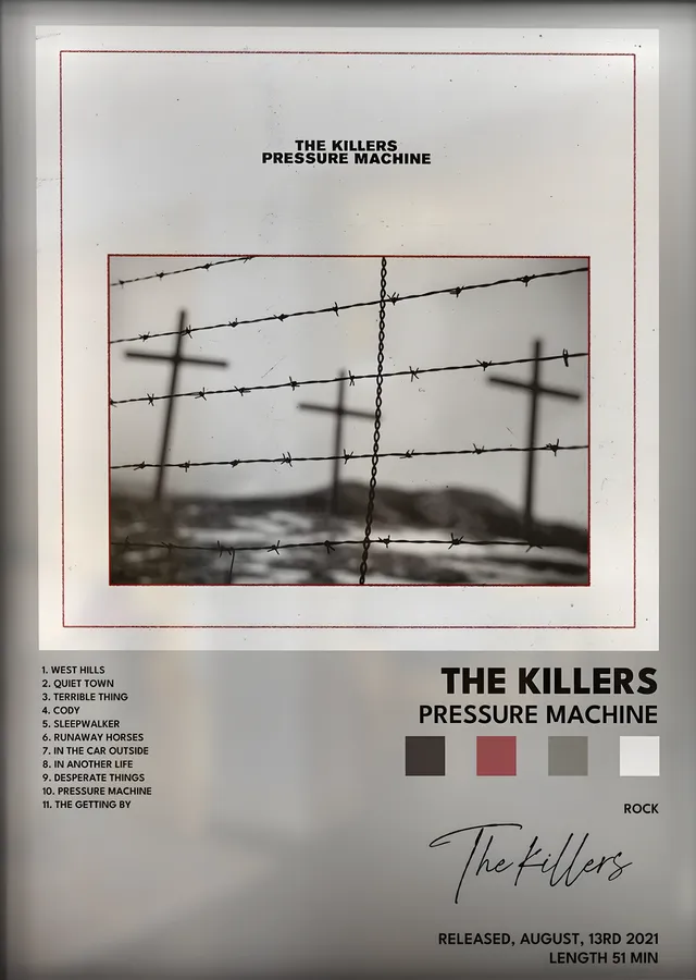The Killers: Pressure Machine metal tablo