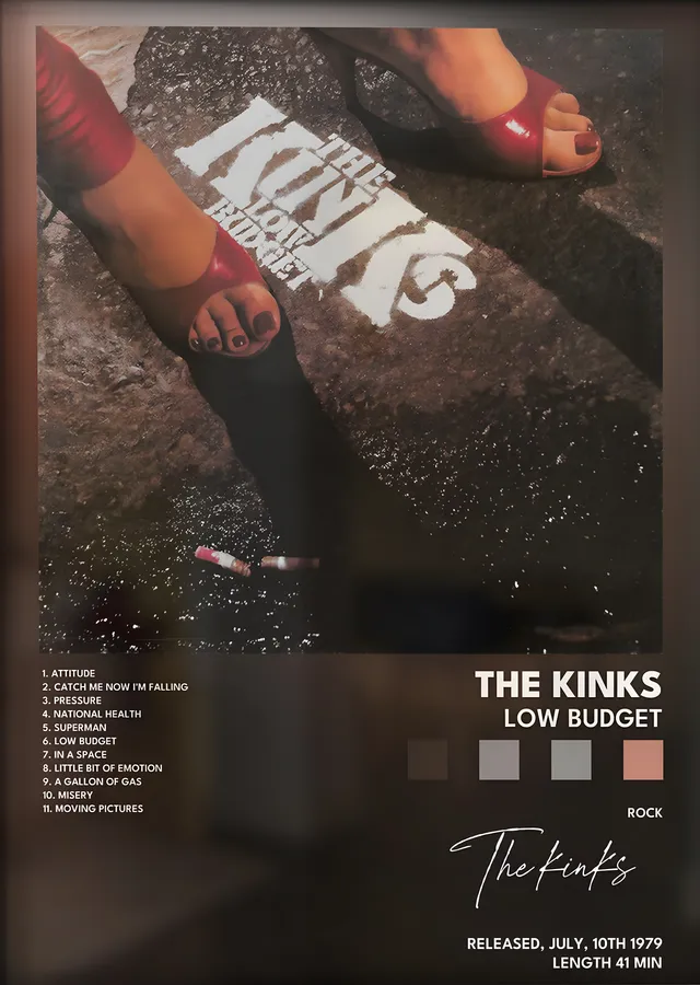The Kinks: Low Budget metal tablo