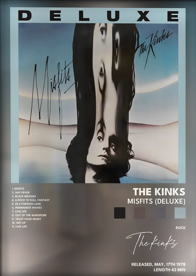 The Kinks: Misfits (Deluxe) metal tablo