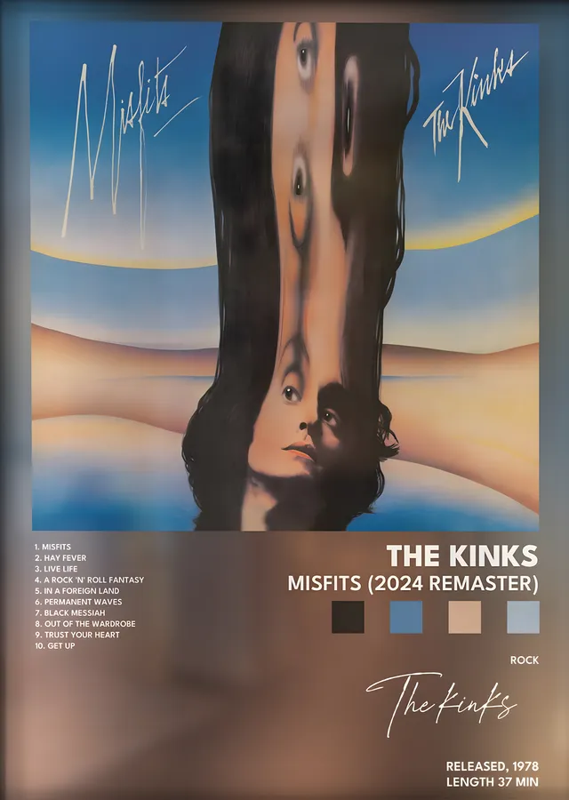 The Kinks: Misfits metal tablo