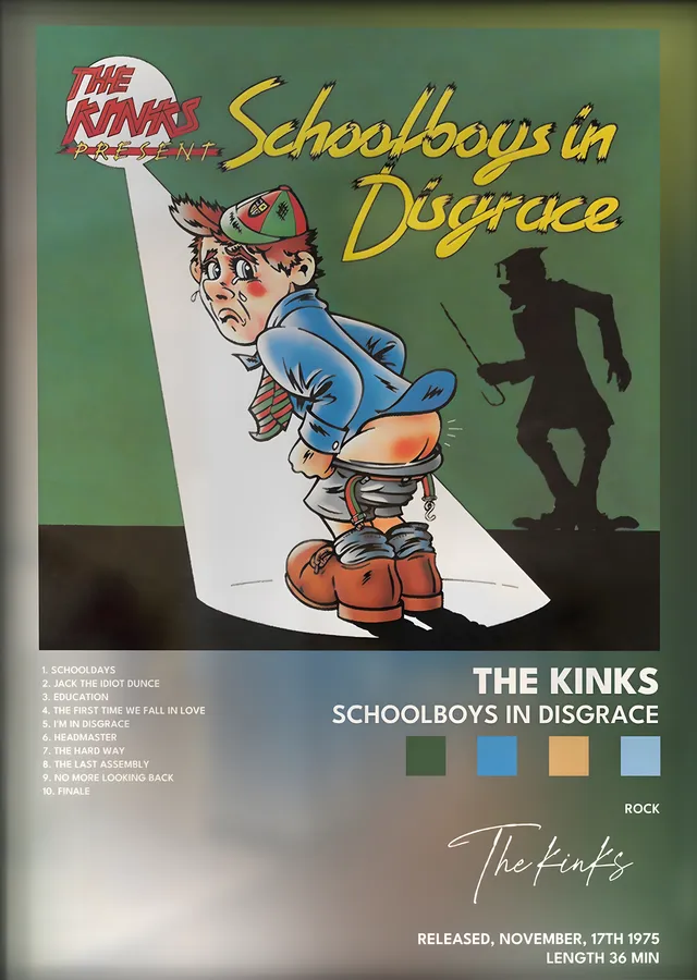 The Kinks: Schoolboys in Disgrace metal tablo