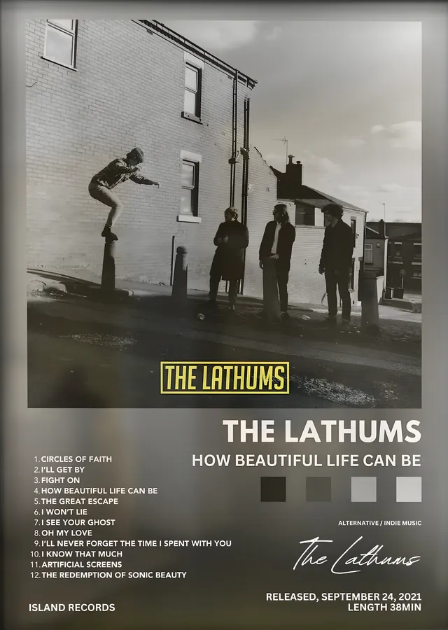 The Lathums: How Beautiful Life Can Be metal tablo