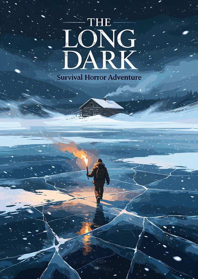 The Long Dark: Buz Gölünde Meşaleli Yürüyüş metal tablo