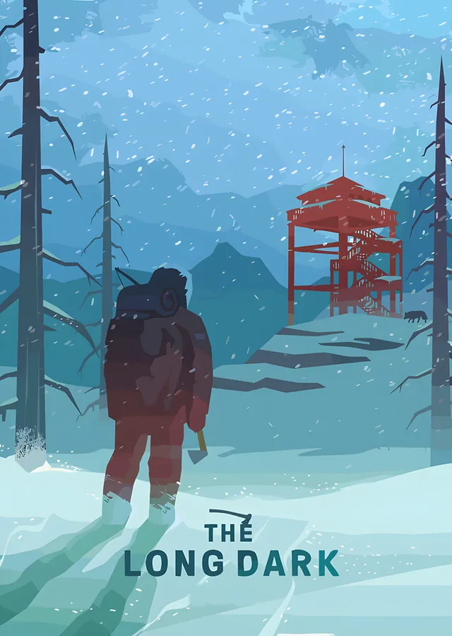 The Long Dark: Kar Altında Kızıl Kule metal tablo