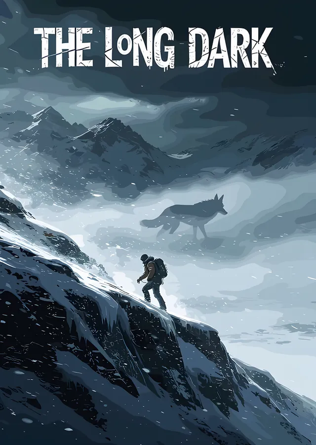 The Long Dark: Karlı Yamaçta Kurt ve Gezgin metal tablo