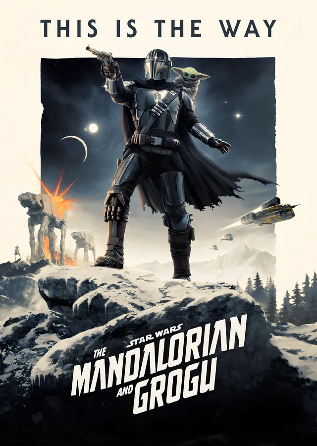 The Mandalorian and Grogu: This Is the Way metal tablo