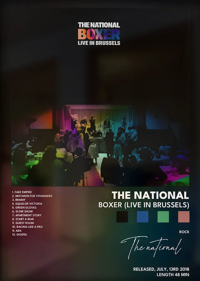 The National: Boxer (Live in Brussels) metal tablo
