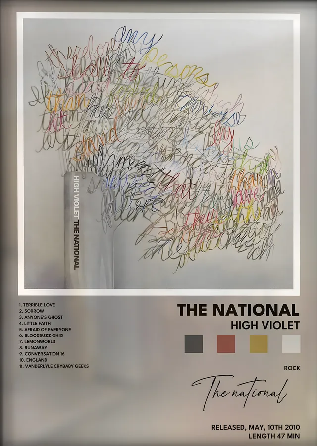 The National: High Violet metal tablo