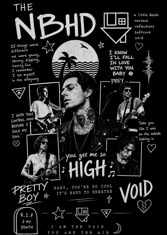 The Neighbourhood: Doodle ve Şarkı Sözleri metal tablo