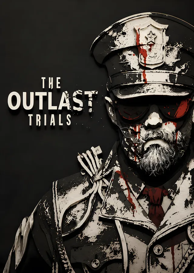 The Outlast Trials: Kanlı Kasketli Subay metal tablo