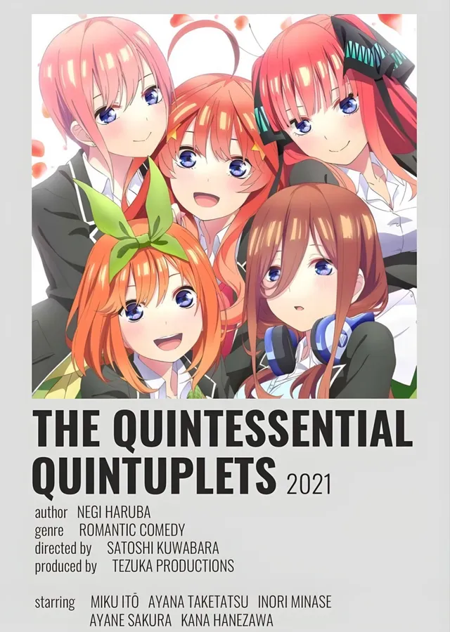 The Quintessential Quintuplets - 2021 Afişi metal tablo