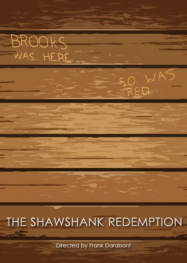 The Shawshank Redemption: Brooks Was Here, So Was Red metal tablo