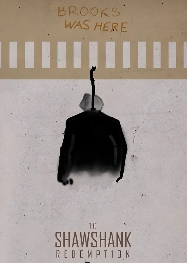 The Shawshank Redemption: Brooks Was Here Yazısı metal tablo