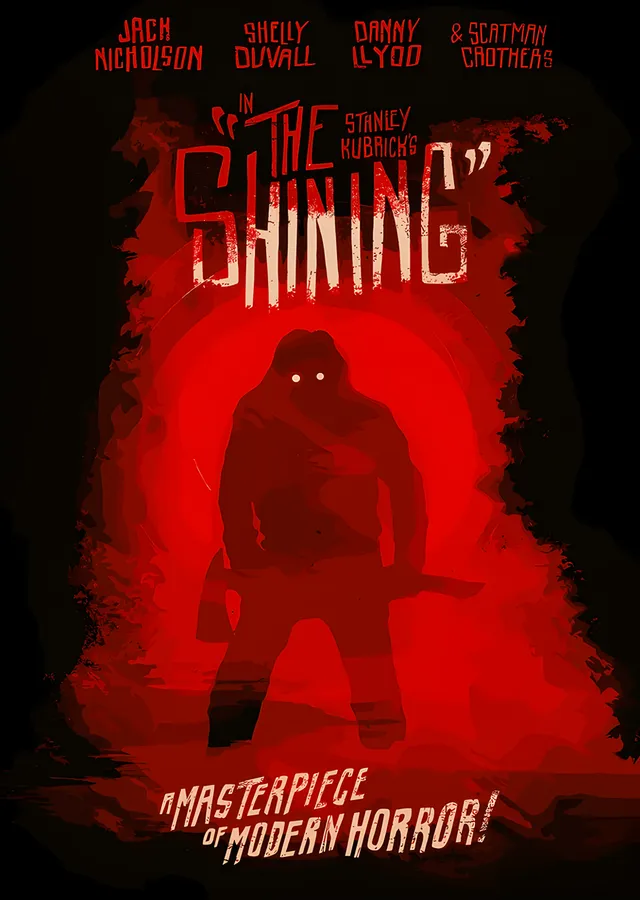 The Shining Kırmızı Siluet metal tablo