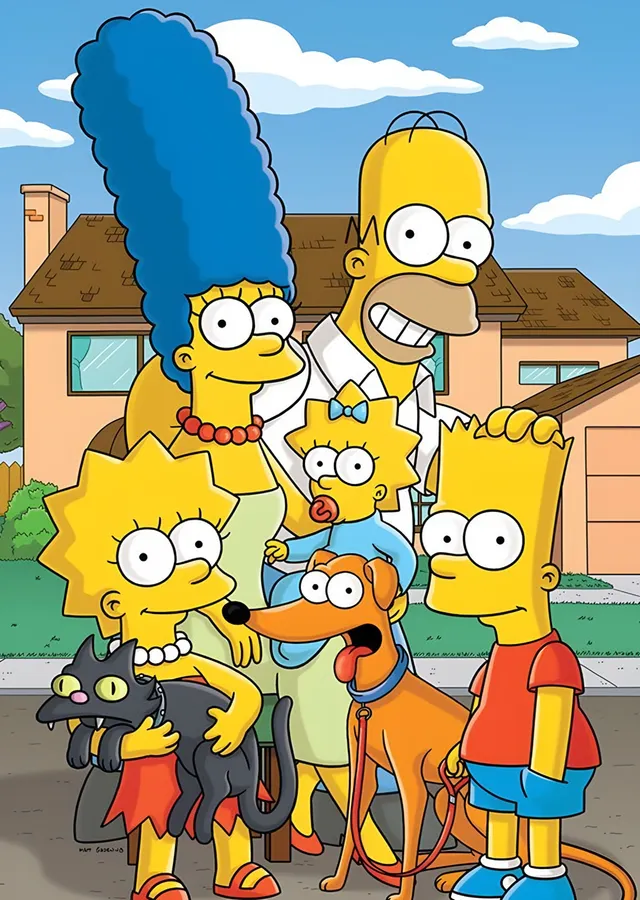 The Simpsons - Aile ve Evcil Hayvanlar metal tablo