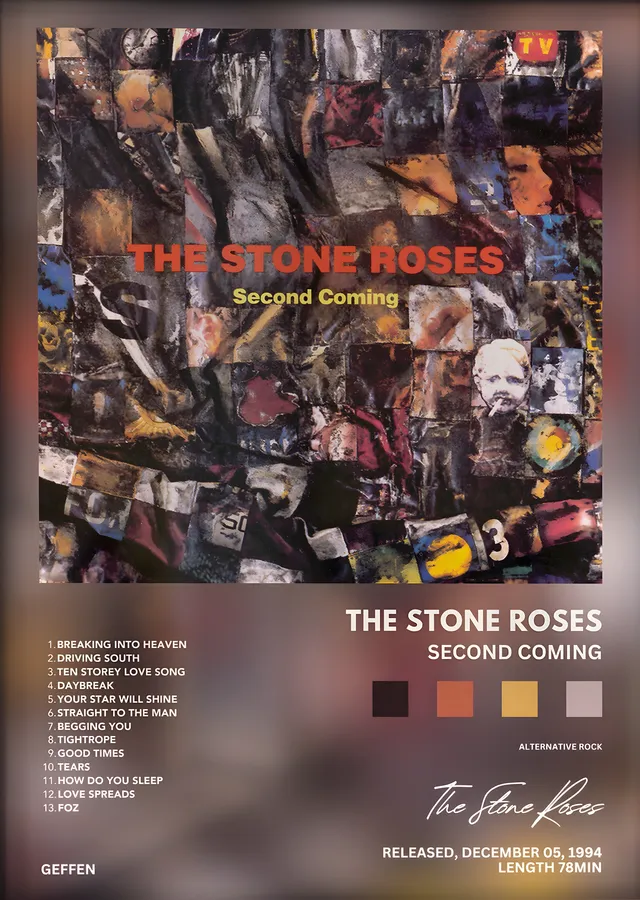 The Stone Roses: Second Coming metal tablo
