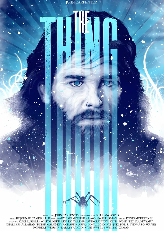 The Thing - Mavi Şeritler metal tablo