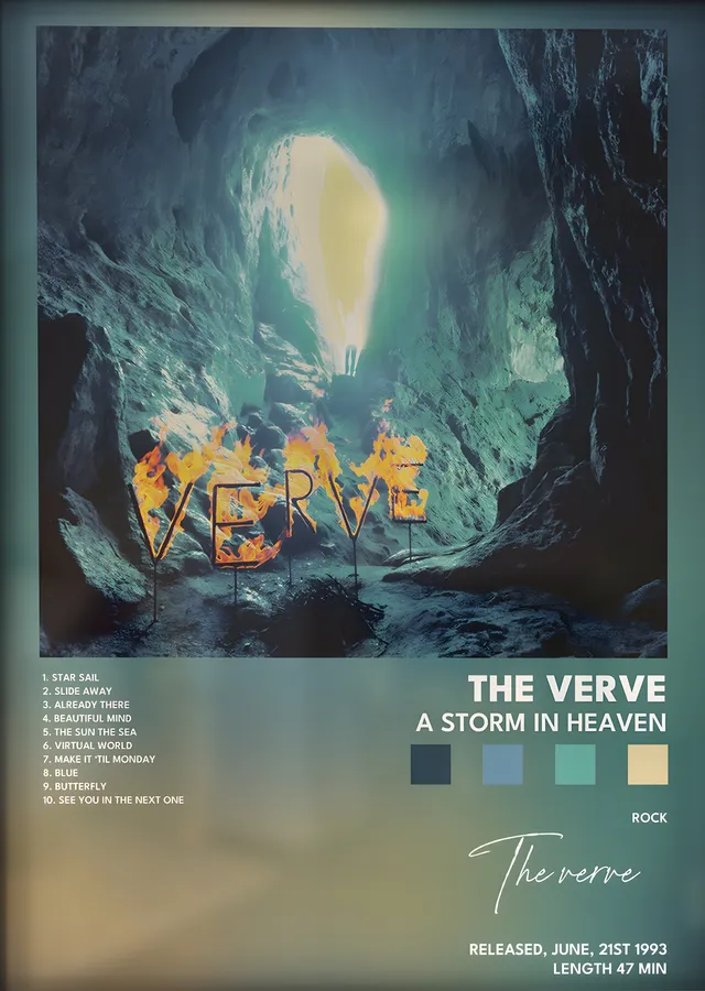 The Verve: A Storm in Heaven metal tablo
