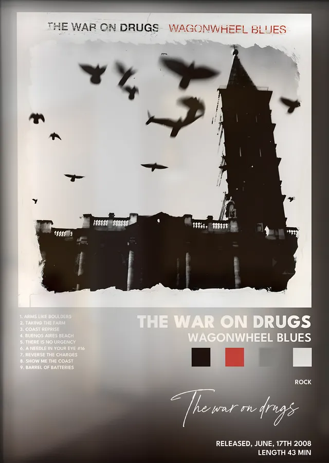 The War on Drugs: Wagonwheel Blues metal tablo