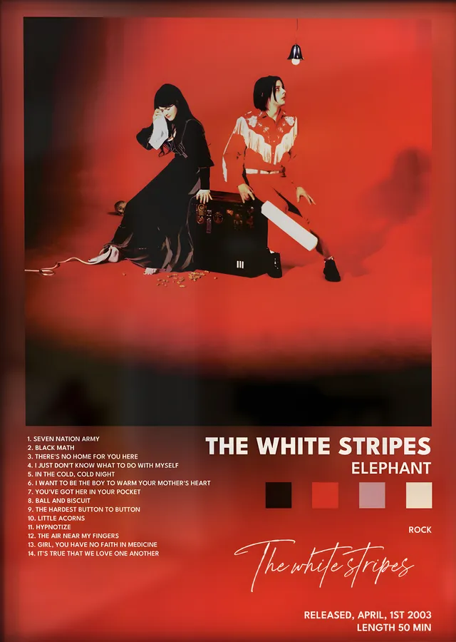 The White Stripes: Elephant metal tablo