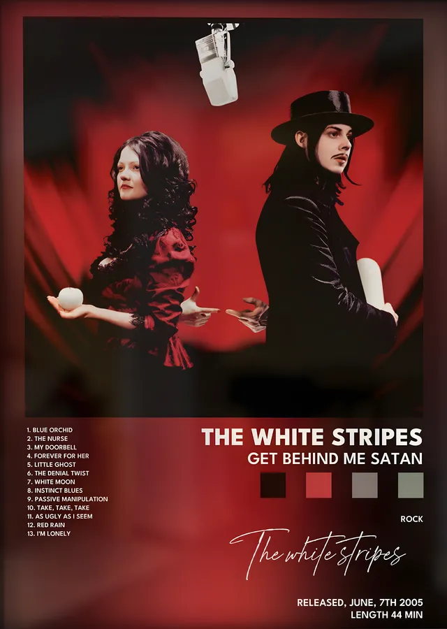 The White Stripes: Get Behind Me Satan metal tablo