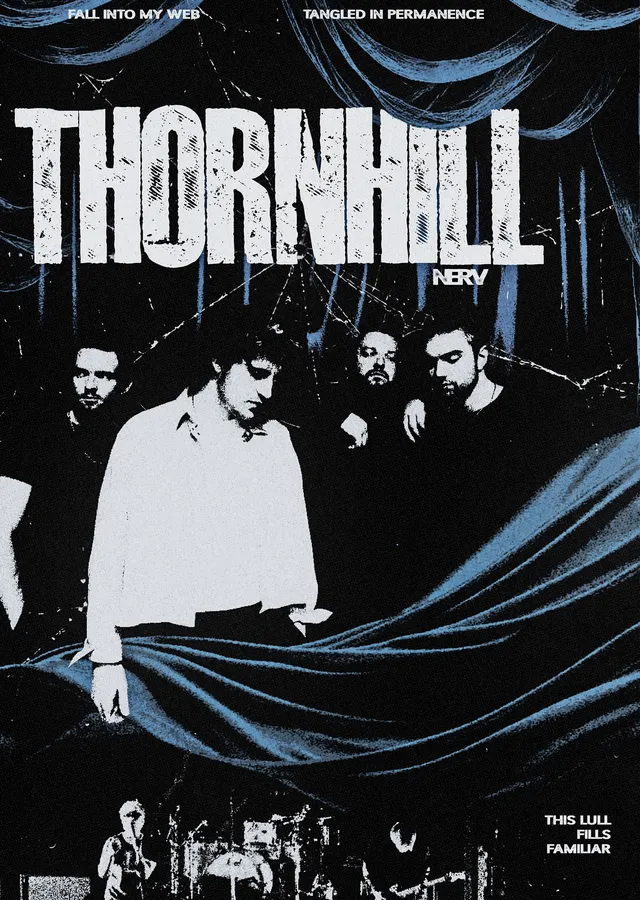 Thornhill - Mavi Perde metal tablo