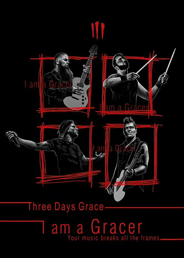 Three Days Grace - I Am a Gracer metal tablo