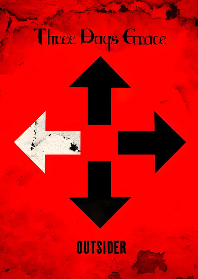 Three Days Grace - Outsider Oklar metal tablo