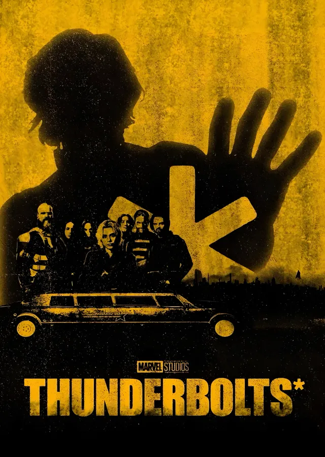 Thunderbolts - Sarı Gölge metal tablo