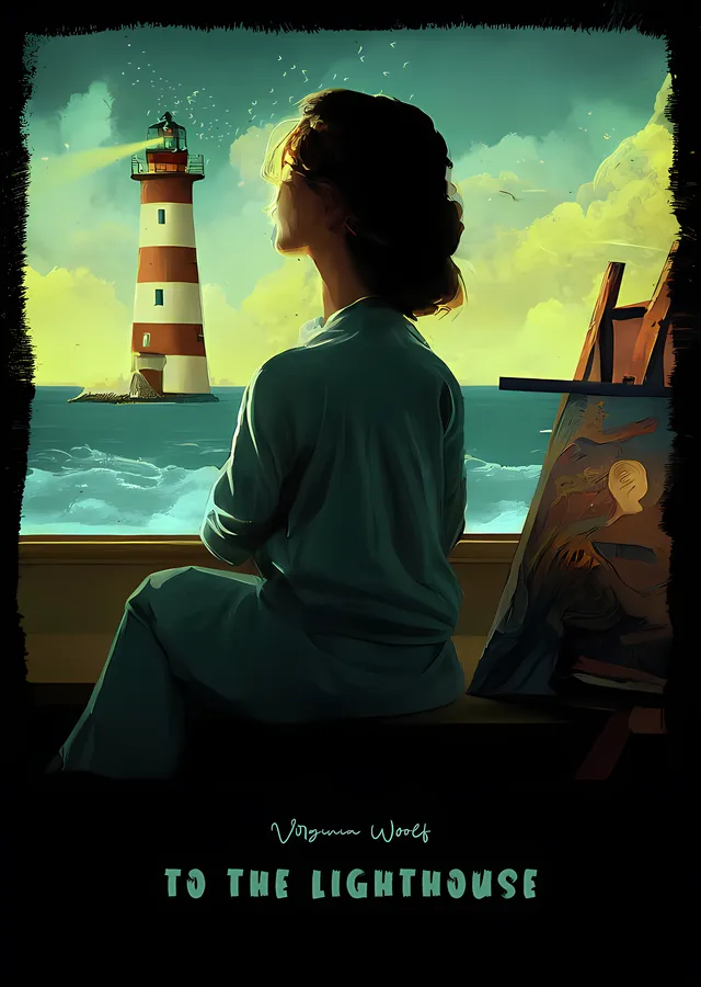 To the Lighthouse metal tablo