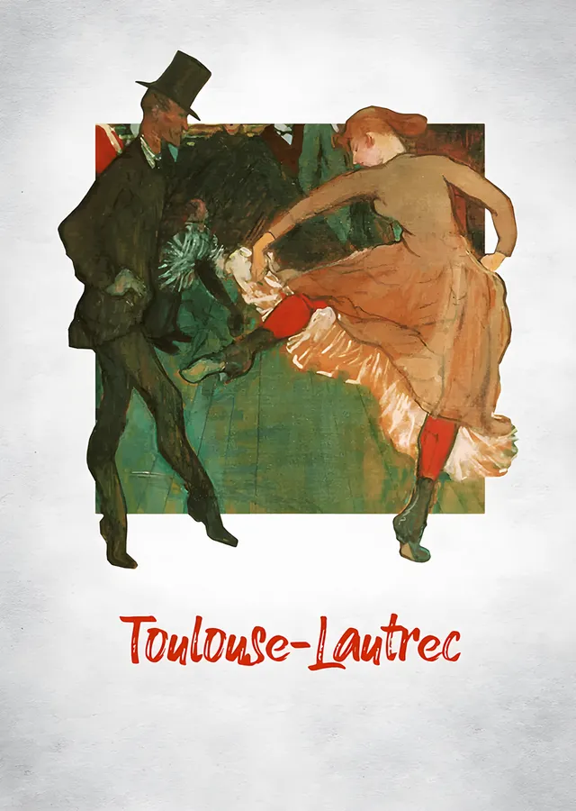 Toulouse-Lautrec - Figür Kolajı metal tablo