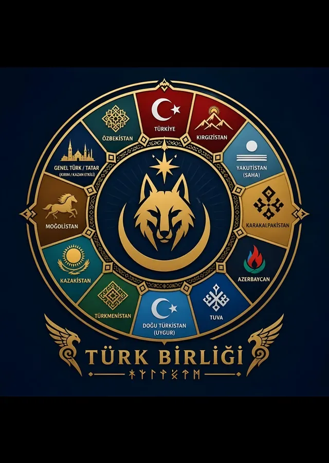 Türk Birliği Amblemi metal tablo