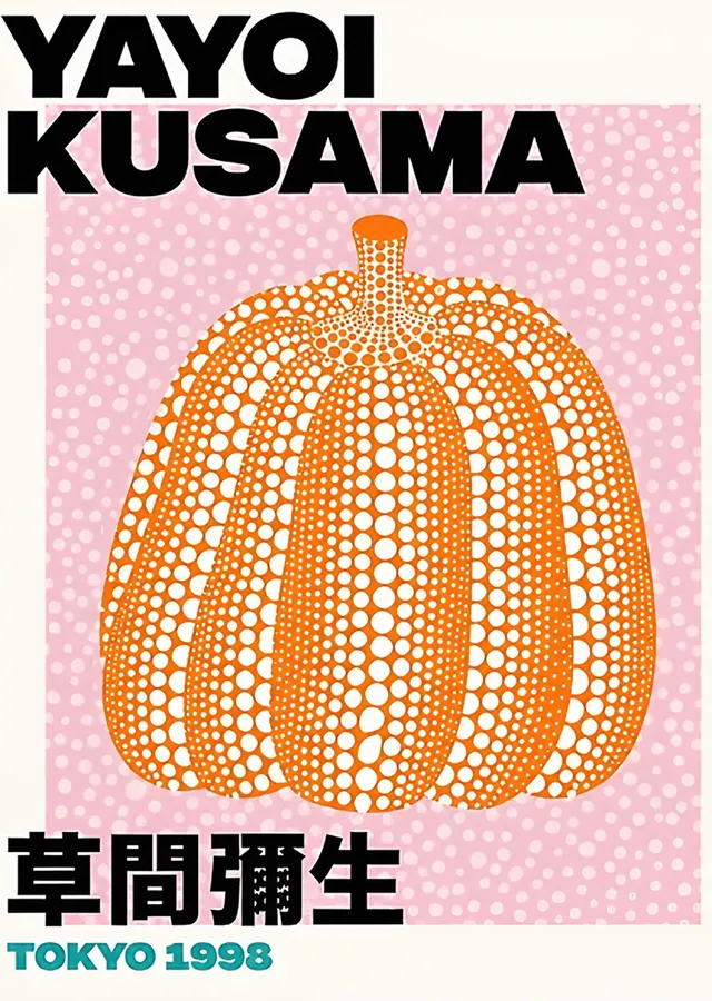 Turuncu Balkabağı - Yayoi Kusama metal tablo