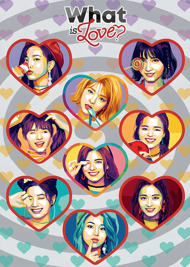 TWICE - What Is Love? metal tablo