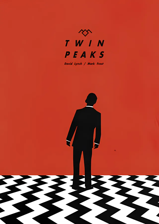 Twin Peaks - Damalı Zeminde Silüet metal tablo